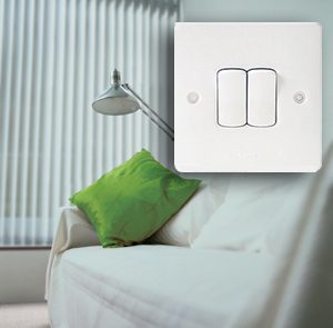 Synergy White two-gang switch